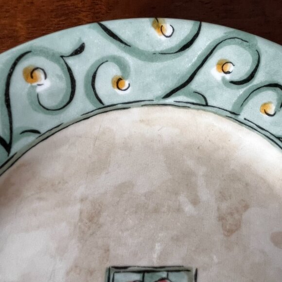 Set of 4 Corelle "Watercolors" Luncheon Plates 8.5" Salad Lunch Flower Corning - Picture 5 of 10